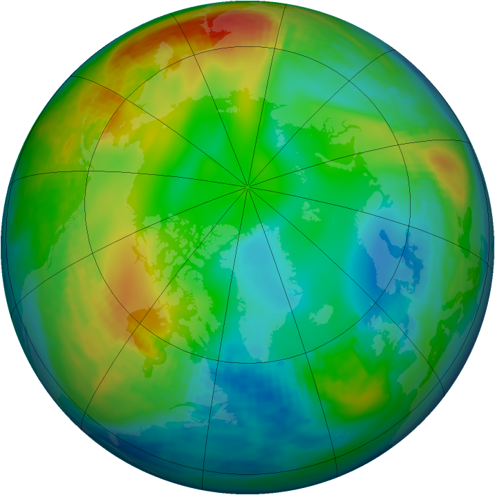 Arctic ozone map for 15 December 1983